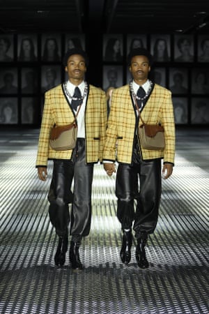 Models walk the runway of the Gucci Twinsburg Show during Milan Fashion Week Spring/Summer 2023