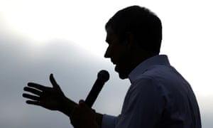 Beto O’Rourke speaks at a rally in Los Angeles, California, on 27 April 2019. 