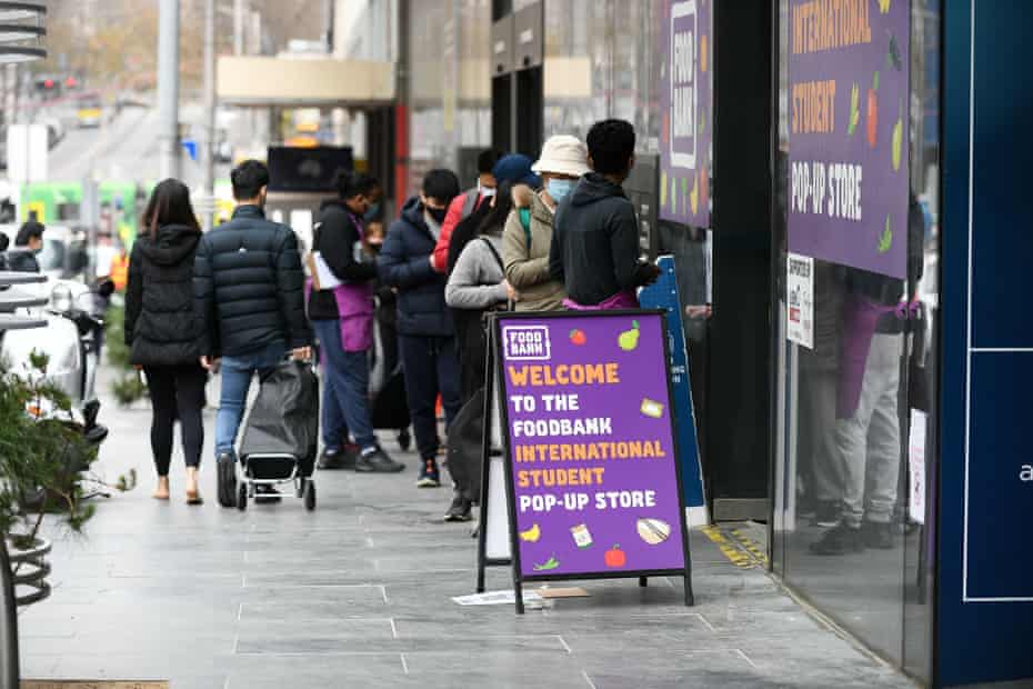 A foodbank pop up store on Lonsdale St, Melbourne