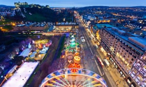 Christmas fair and market in Edinburgh.