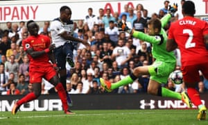Tottenham Hotspur v Liverpool - Premier LeagueLONDON, ENGLAND - AUGUST 27: Danny Rose of Tottenham Hotspur scores his sides first goal past Simon Mignolet of Liverpool during the Premier League match between Tottenham Hotspur and Liverpool at White Hart Lane on August 27, 2016 in London, England. (Photo by Julian Finney/Getty Images)