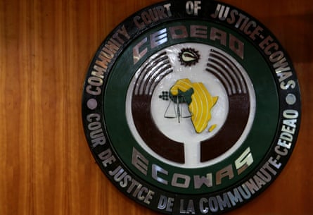 The Economic Community of West African States (Ecowas) court signage and logo