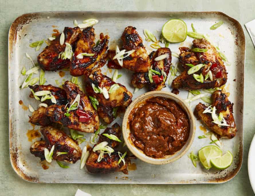 Yotam Ottolenghi’s chicken wings with banana ketchup.