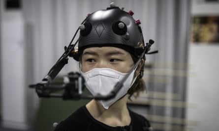 Animators in Wuhan, China, doing motion capture at the 2:10 animation studio in Optical Valley.