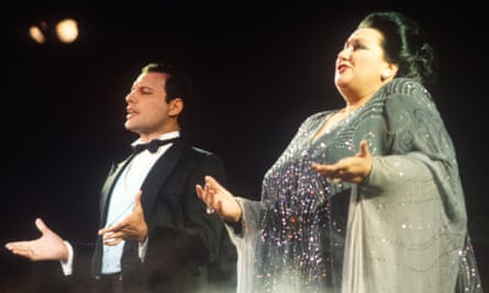 ‘He let it all out on stage’ … Freddie Mercury And Montserrat Caballe.