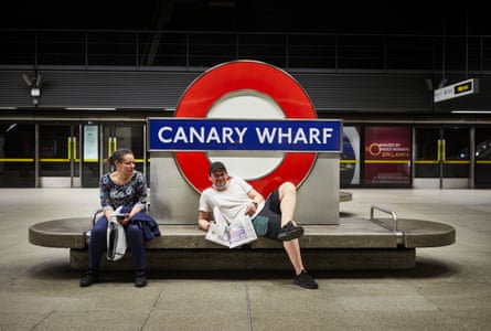 Charlie Briars and Varelie Ivalor at Canary Wharf Station.