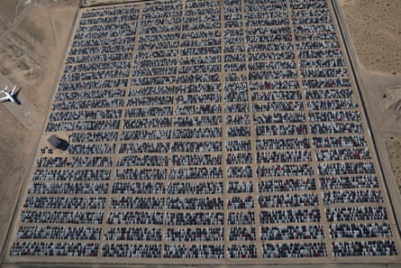 Reacquired Volkswagen and Audi diesel cars sit in a desert graveyard near Victorville, California, U.S. March 28, 2018