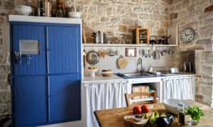 The kitchen at Villa Zoe, Paxos, Greece