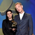 The real Diplo, Wes Pentz (right), at the 2016 Grammys with Skrillex – the duo perform together as Jack Ü.