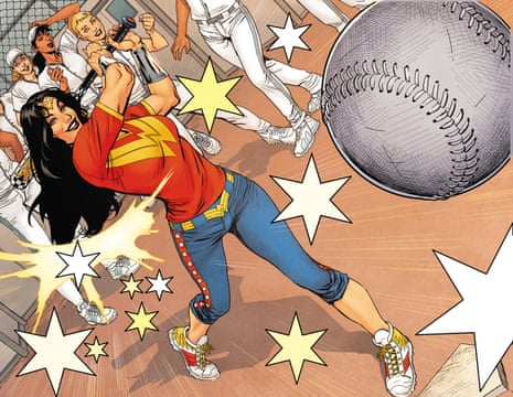 Knocking it out of the park ... an image from the second volume of Wonder Woman: Earth One.
