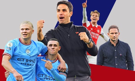 Erling Haaland, Phil Foden, Mikel Arteta, Martin Ødegaard and Frank Lampard