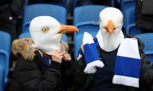 Lifesize seagulls provided what atmosphere there was at Brighton when games resumed last season.
