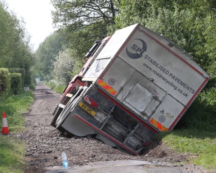 Rear view of the lorry