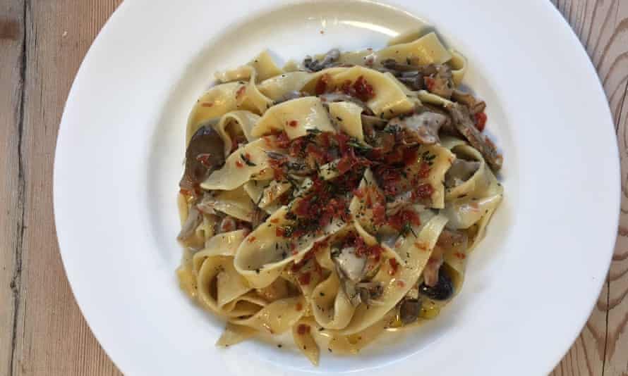 Tim Dowling’s take on Claire Saffitz’s pappardelle with prosciutto and mushrooms.