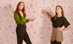 Sex educators Sophie Whitehead (on left, in green top) and Amelia Jenkinson of Sexplain, in January 2020