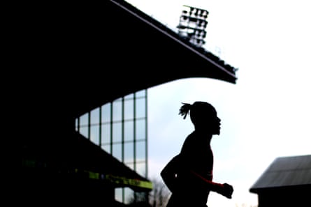 March 30: Wilfred Zaha of Crystal Palace warms up ahead of the Premier League match between Crystal Palace and Huddersfield Town at Selhurst Park.