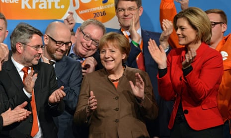 Angela Merkel campaigns in Rhineland-Palatinate