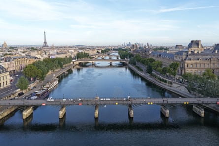 The Pont des Arts over the Seine in Paris.