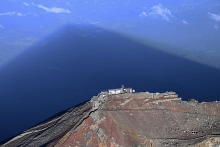 The summit of Mt Fuji in Japan.