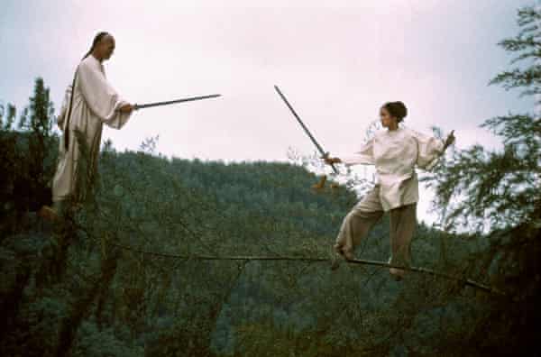 Chow Yun-Fat en Zhang Ziyi in Crouching Tiger, Hidden Dragon.
