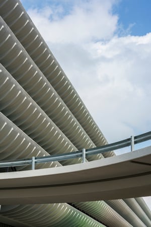 One of the ‘playful’ flying car park ramps.
