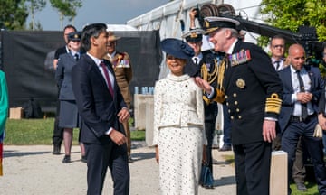 Rishi Sunak and Akshata Murty attend the Royal British Legion’s commemorative event in Ver-Sur-Mer, Normandy