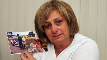 Adriana Buccianti holds an image of her son Daniel, who overdosed and died after taking drugs at the Rainbow Serpent festival in Victoria in 2012. She has become an advocate for pill-testing at music festivals.