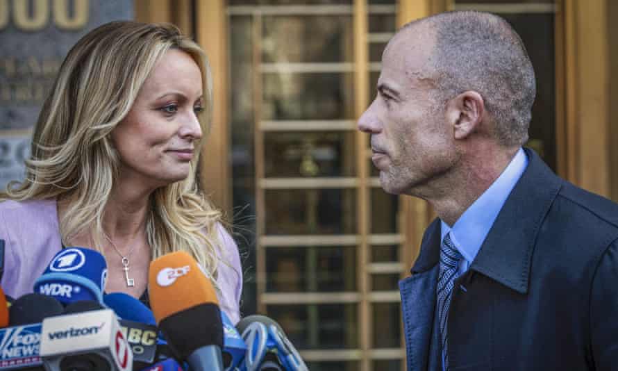 Stormy Daniels and her then attorney Michael Avenatti in New York, 2018.