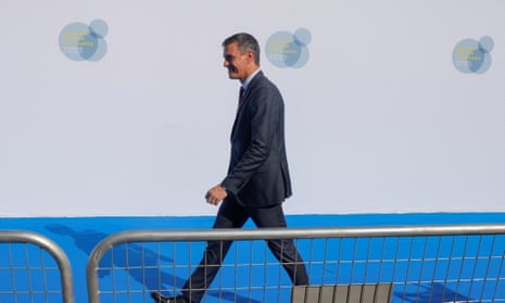 Pedro Sánchez at the European Political Community summit, in Granada, Spain.