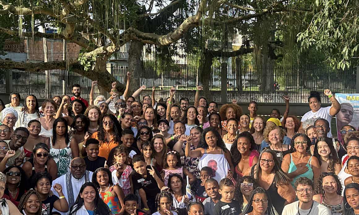 People who have lost children to police violence in Rio de Janeiro, at a gathering