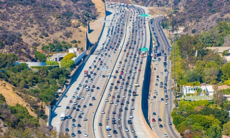 A busy road in Los Angeles, California.