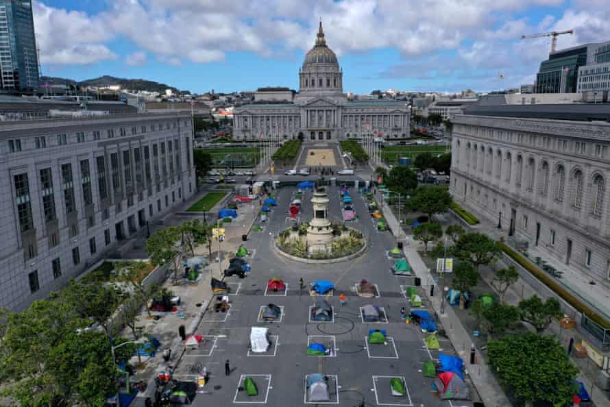 San Francisco’s first temporary sanctioned tent encampment for homeless people.