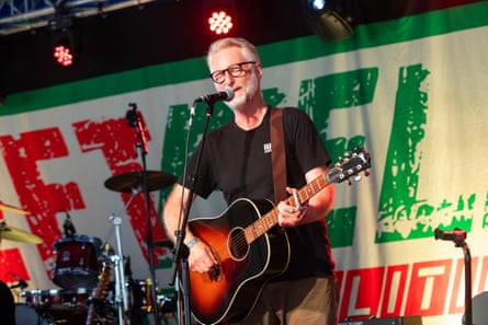 Billy Bragg at Left Field stage