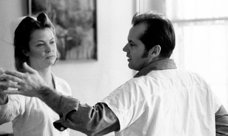 Louise Fletcher as Nurse Ratched with Jack Nicholson as McMurphy in One Flew Over the Cuckoo’s Nest. ‘She delivered her care of her insane patients in a killing manner, but she was convinced she was right,’ said Fletcher of the part.