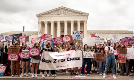 Pro-choice activists rally at the supreme court for abortion access.