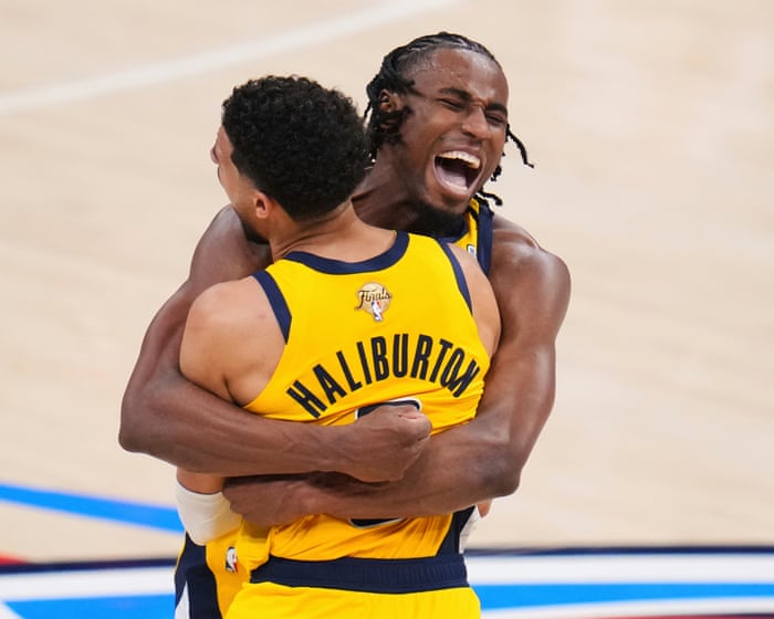 NBA finals: Indiana Pacers stun Oklahoma City Thunder in final second to win Game 1 thriller | NBA finals | The Guardian