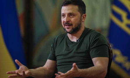 Volodymyr Zelenskiy during an interview with Reuters, Kyiv, 20 May 2024.