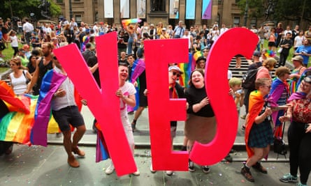 Australians gather to hear the results of the marriage equality survey