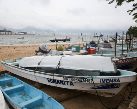 Fishing boats on the sand.