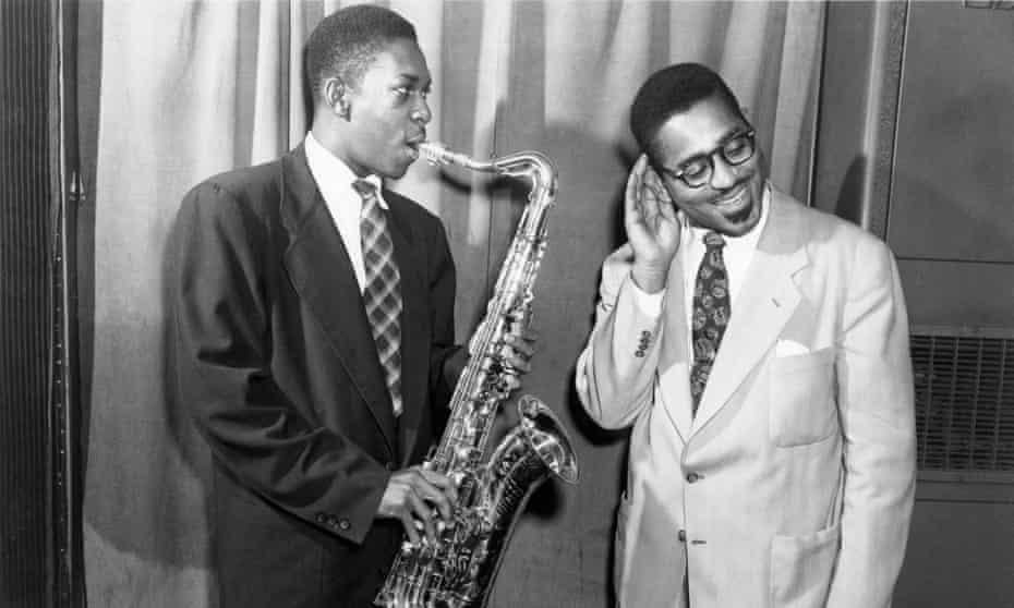 John Coltrane (left) And Dizzy Gillespie in New York 1951.