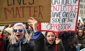 Woman rally as part of a nationwide protest against US President-elect Donald Trump outside of Trump Tower on December 12, 2016 in New York. / AFP PHOTO / TIMOTHY A. CLARYTIMOTHY A. CLARY/AFP/Getty Images