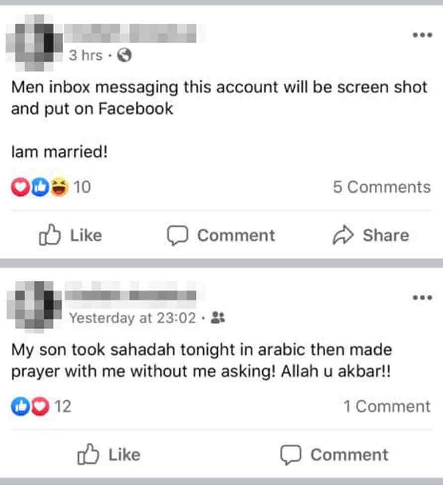 Post sent by a Spanish woman in the camp