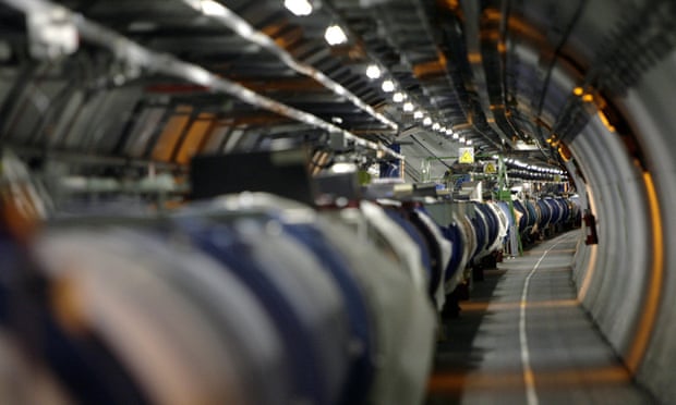 A May 2007 photo shows a view of the Large Hadron Collider in its tunnel at the European Particle Physics Laboratory, Cern, near Geneva, Switzerland.