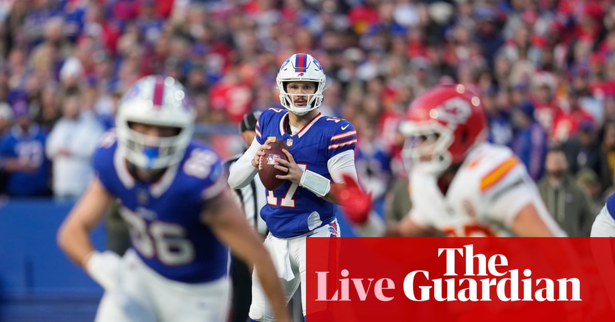 Image for NFL week nine: Bills v Chiefs, Steelers stun Colts, Bears earn wild win over Bengals – live
