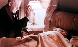 A still of Linda Blair and Max von Sydow from the 1973 film The Exorcist.