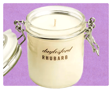 Daylesford organic rhubarb candle