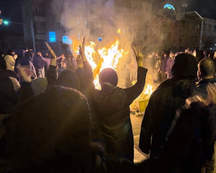 An anti-government protest in Iran