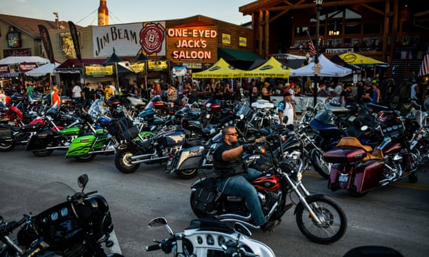 Motorcyclists drive down Main Street during the 80th Sturgis Motorcycle Rally on Friday in Sturgis, South Dakota. 