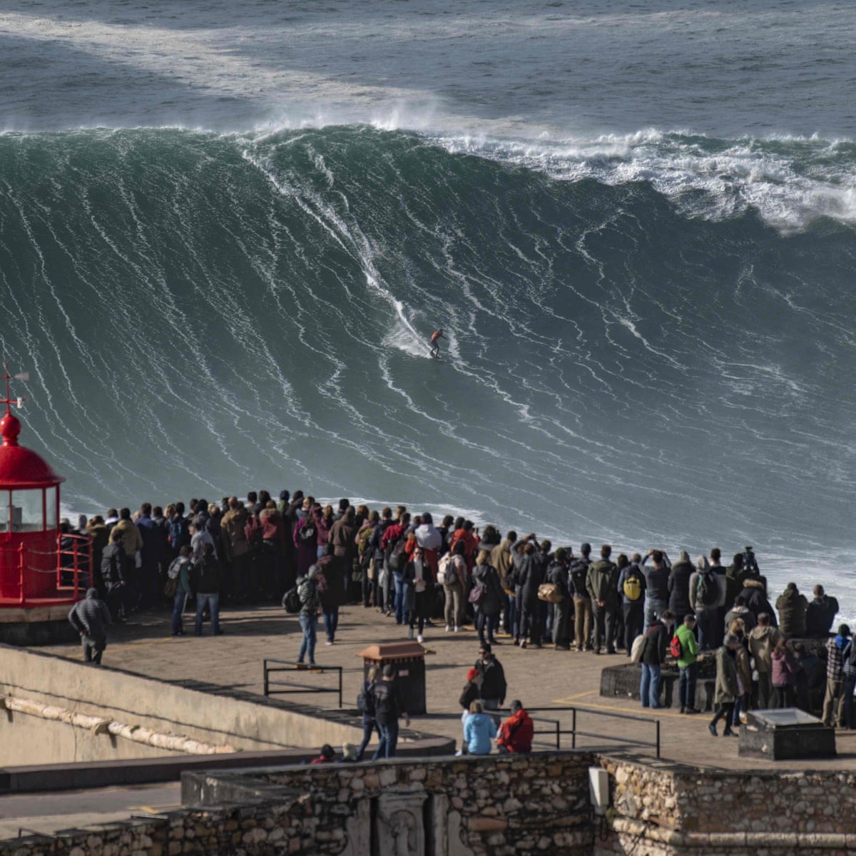 Riding The Giant Big Wave Surfing In Nazare Surfing The Guardian