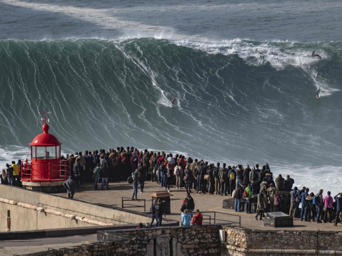 Riding The Giant Big Wave Surfing In Nazare Surfing The Guardian